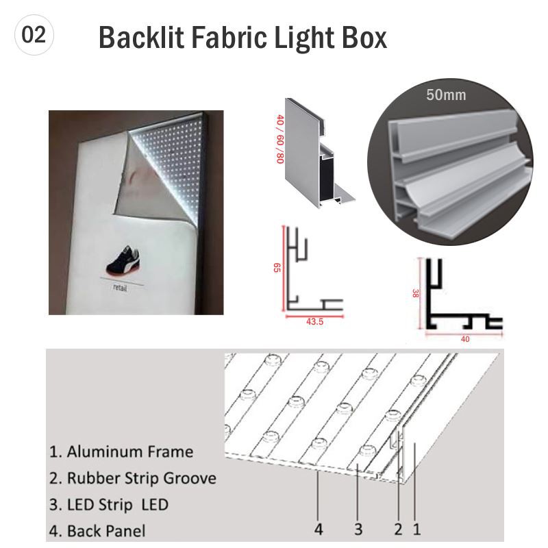 stretch fabric light boxes
